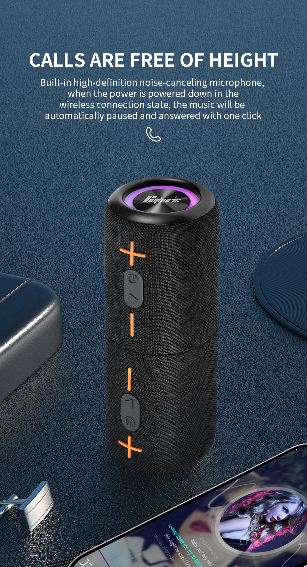 2in1 S10 Split Wireless Bluetooth Speaker 20W Powerful IPX6 HIFI Stereo Surround with RGB Light Aux TF Card for Outdoor Home