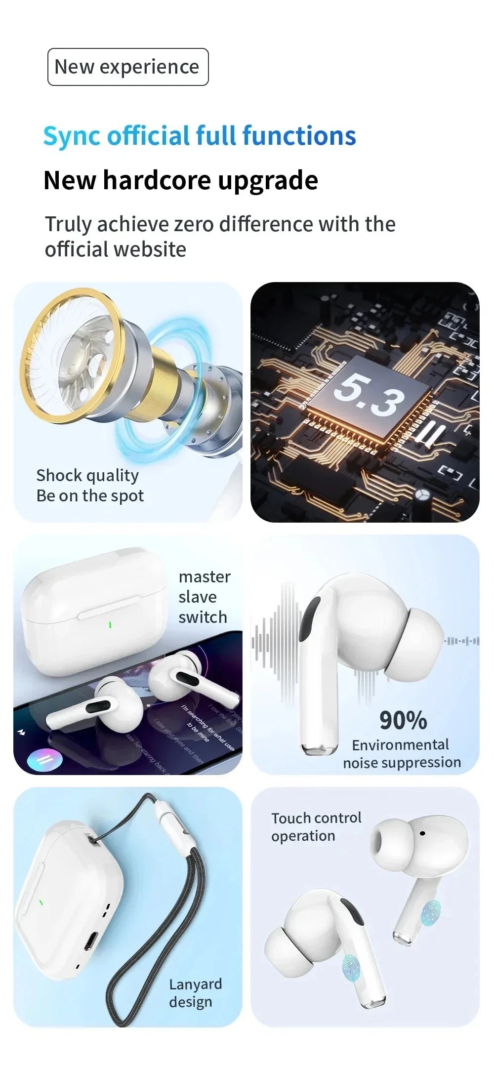 Lenovo For Air pro5  Earphones TWS MaxWireless Bluetooth In Ear Earbuds Sport Noise Cancelling Headset For iPhone Xiaomi Huawei